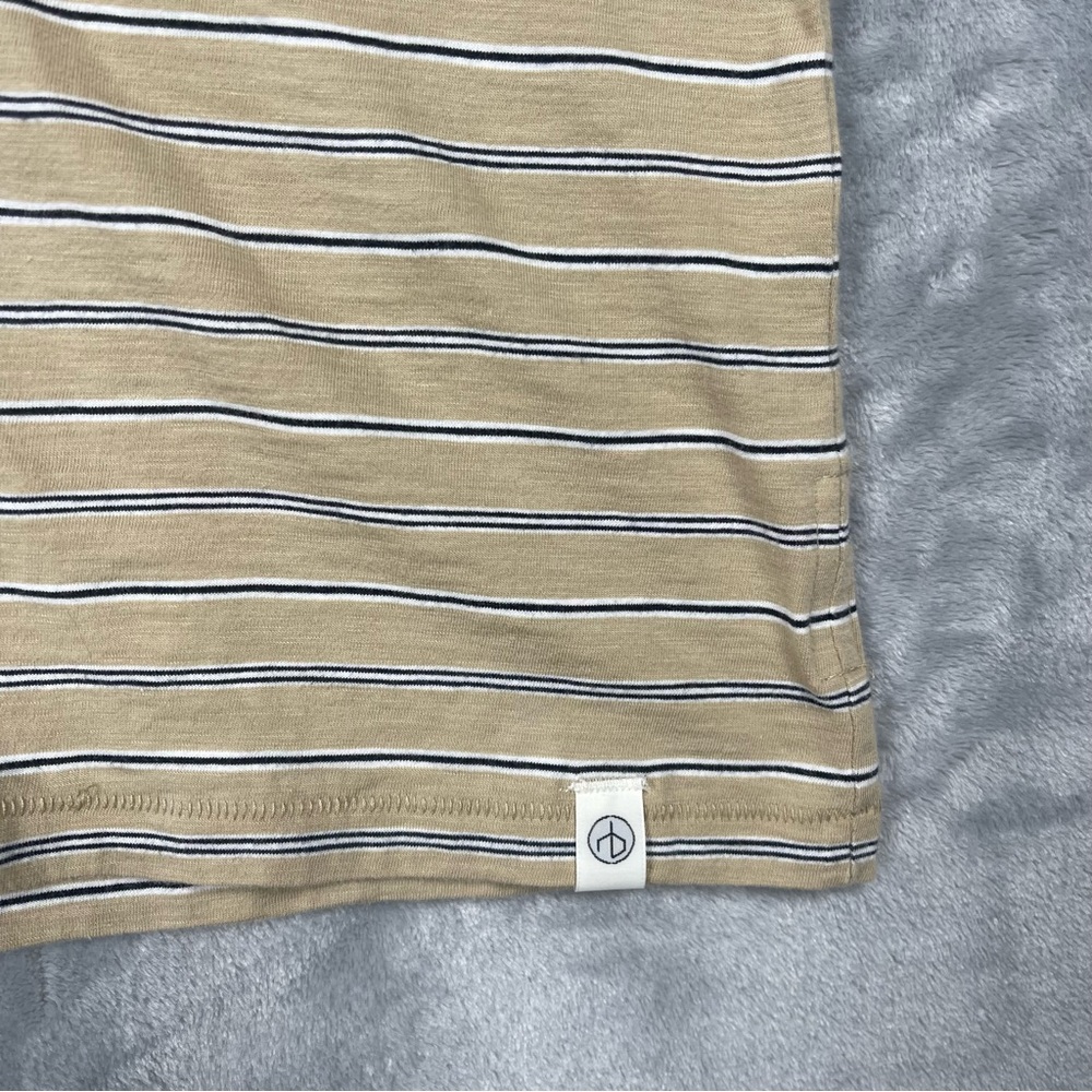 Rag & Bone Beige Striped Tee - Picture 5 of 12